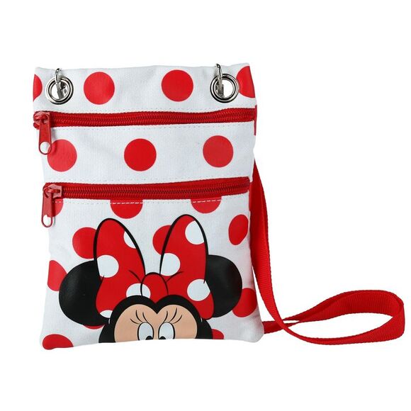 Jerry Leigh Disney Minnie Mouse Polka Dot Passport Crossbody Bag - Picture 1 of 5